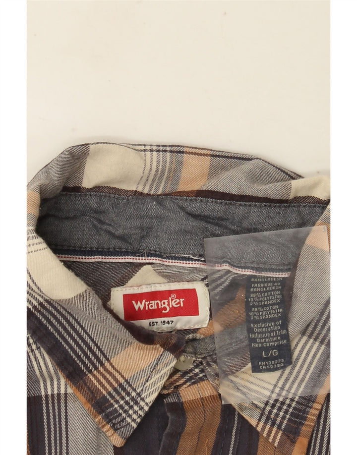 WRANGLER Męska koszula flanelowa, duża, wielokolorowa, bawełniana w kratę