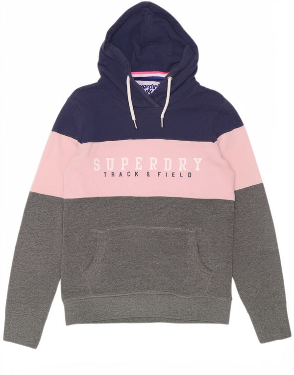 Женский джемпер с капюшоном Superdry UK 10, маленький разноцветный цветной блок