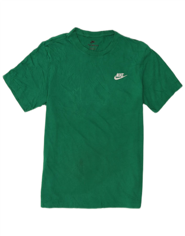 Nike Mens Camiseta Top Médio Algodão Verde