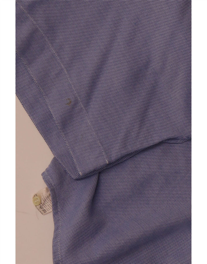 LACOSTE Mens Short Sleeve Shirt Size 41 Large Blue Cotton