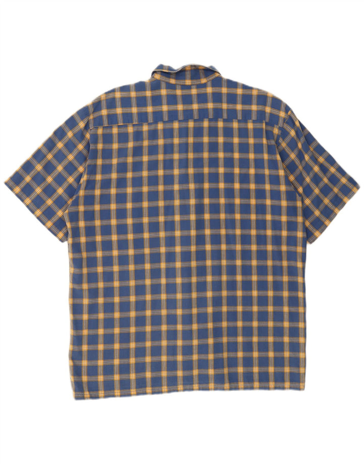 LEE Mens Short Sleeve Shirt XL Blue Check Cotton