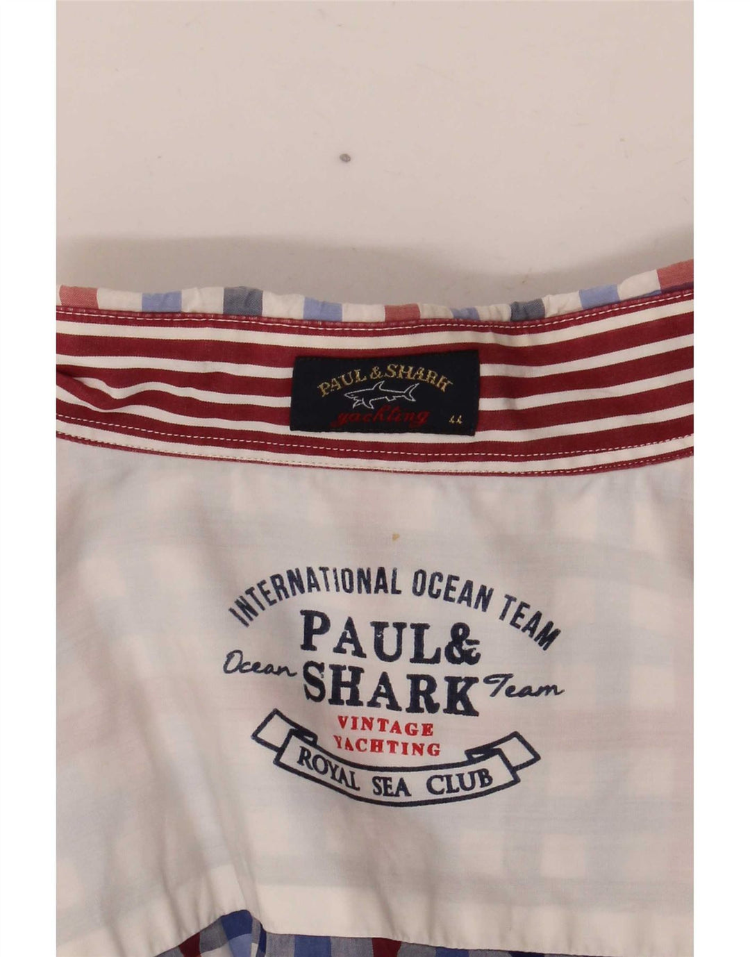 Paul & Shark Mens Yachting Shirt Size 44 XL Multicoloured Gingham