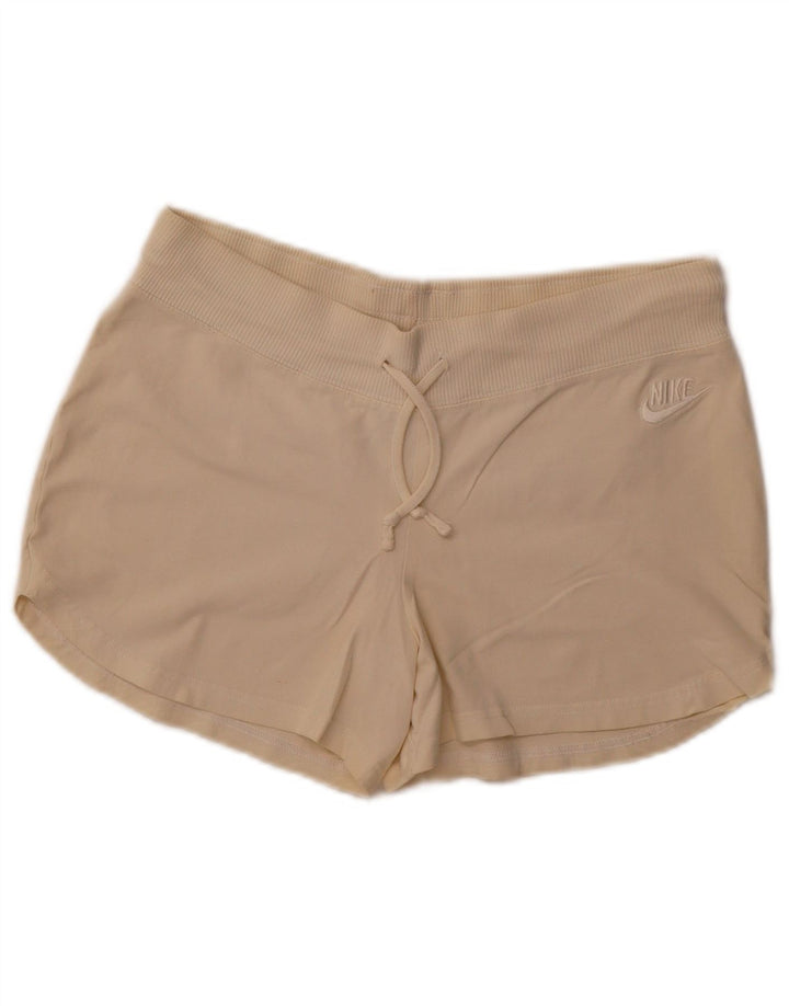 NIKE Womens Sport Shorts UK 10/12 Medium  Beige