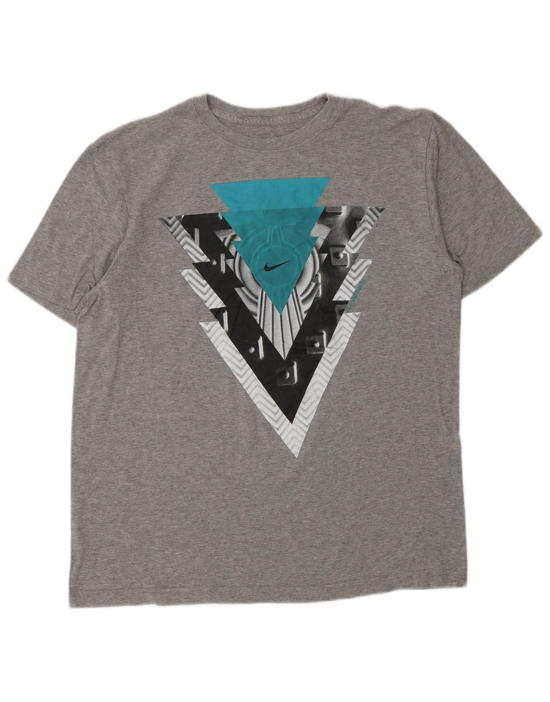 NIKE Grafisk T-shirt til mænd, mellemgrå