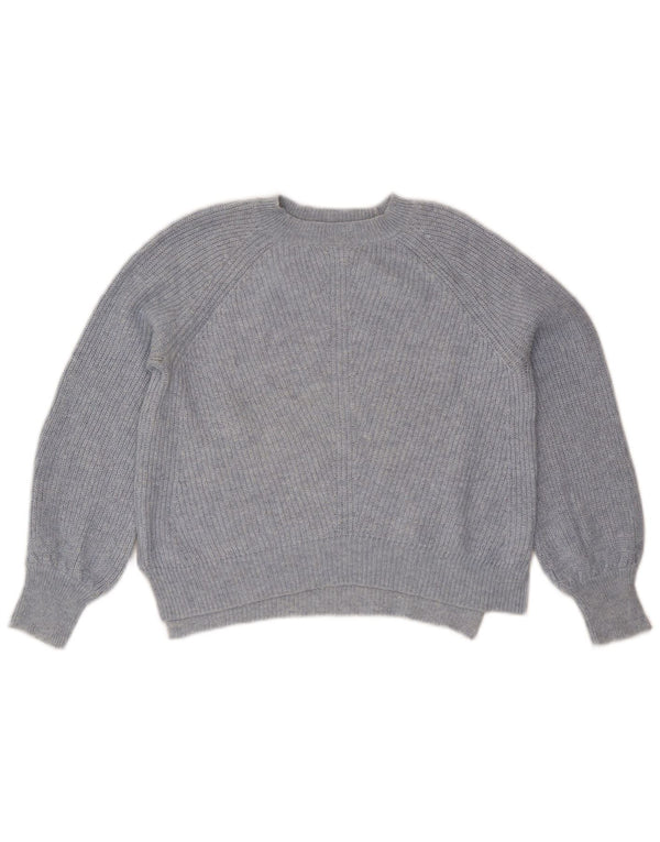 Marks & Spencer Womens Oversized Crew Neck Jumper Sweater UK 10 Small Blue