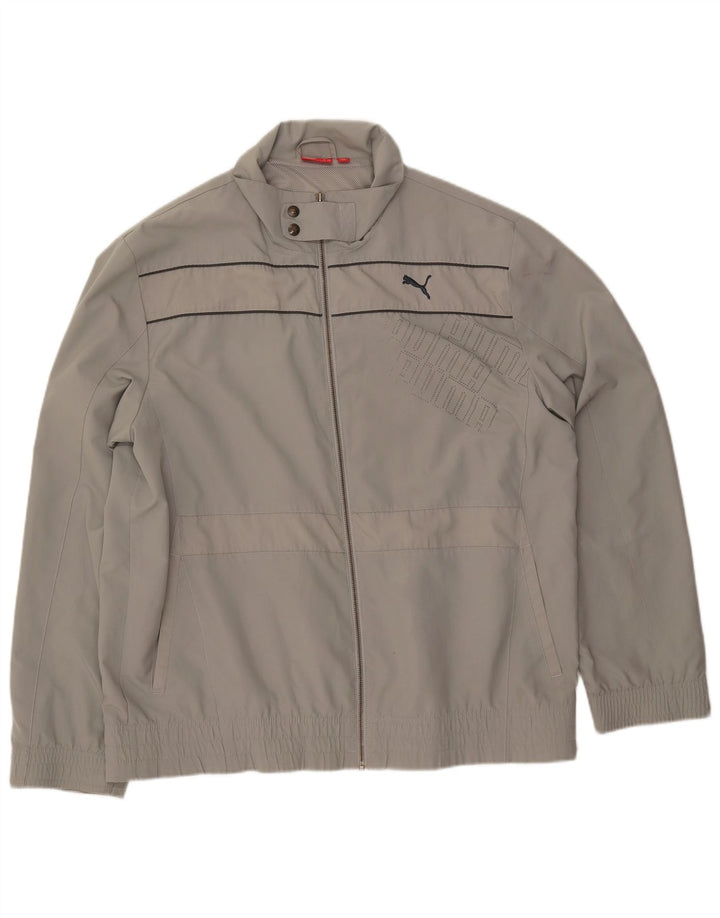 PUMA Masculino Graphic Tracksuit Top Jacket XL Cinza Poliéster