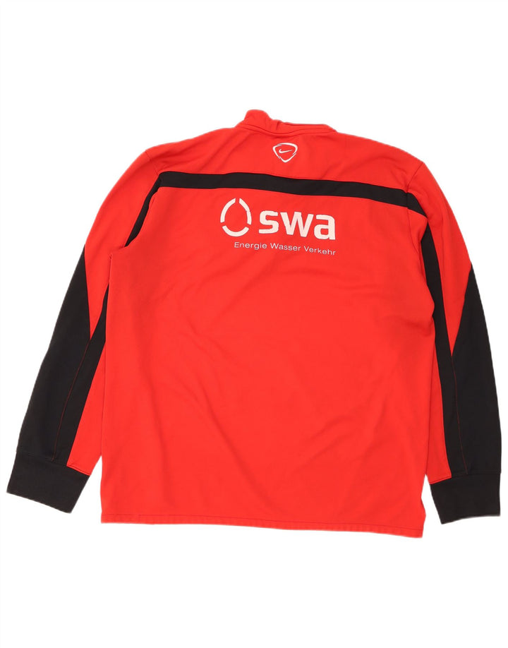 Nike Mens FCA Augsburg Graphic Pullover Tracksuit Top Large Red Colourblock