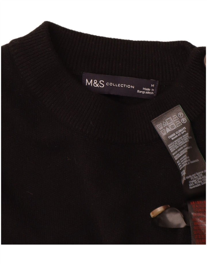 Marks & Spencer Dame sweater med rund hals DK 14 Medium Sort Viscose