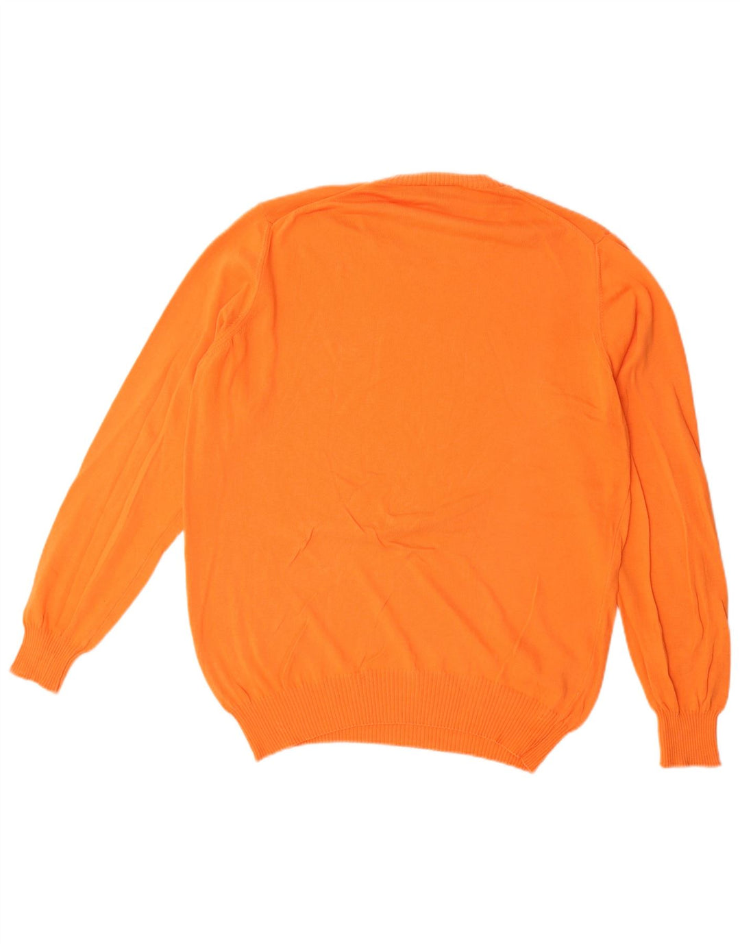 Henry Cottons Mens Crew Neck Jumper Sweater Medium Orange Cotton