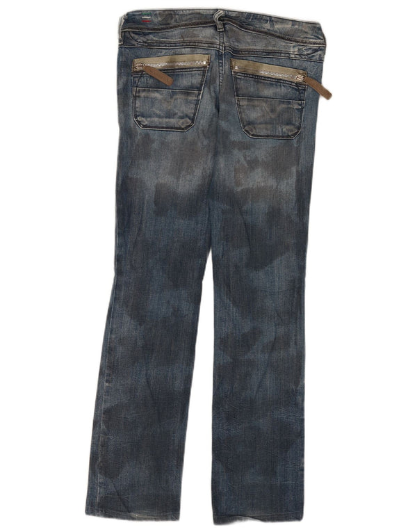 Jeans feminino Diesel Lowky Slim W27 L30 azul camuflado algodão