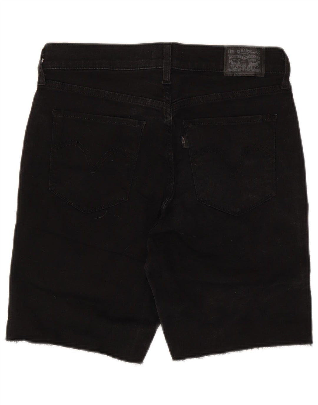 LEVI'S Pantaloncini di jeans classici da donna W29 cotone nero medio