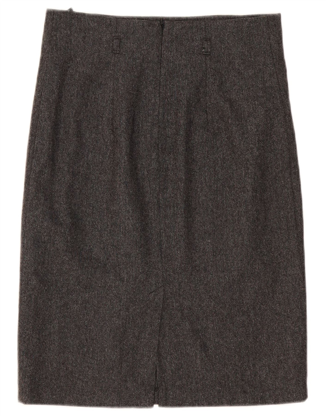 Benetton Womens Straight Skirt IT 42 Medium W30  Grey Wool