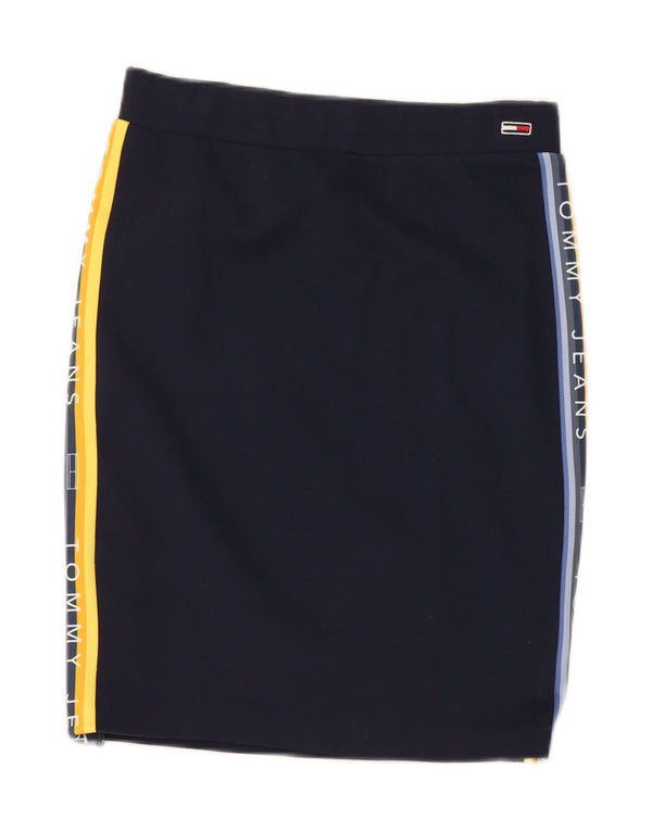 Tommy Hilfiger Женская юбка-карандаш с рисунком, маленькая W26, темно-синяя, с цветными блоками