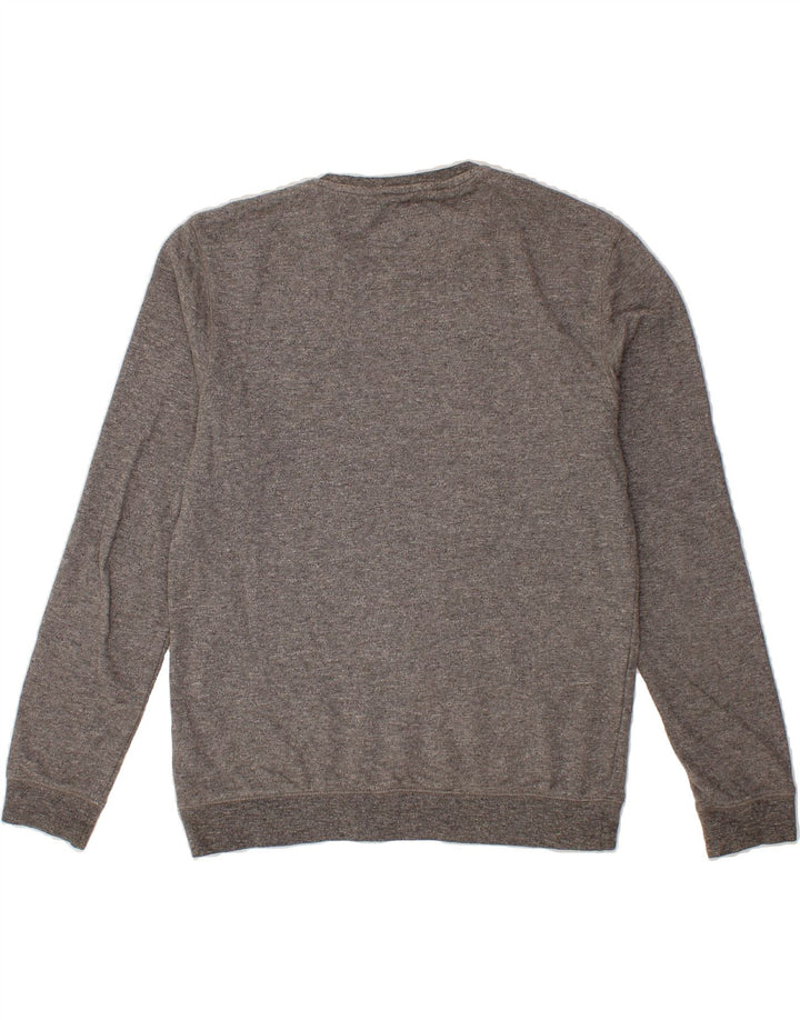JULES Mens Graphic Sweatshirt Jumper Large Grey Flecked Cotton Vintage Jules and Second-Hand Jules from Messina Hembry 