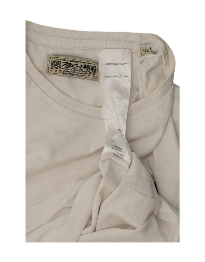 MARLBORO CLASSICS Mens T-Shirt Top XL White Cotton Vintage Marlboro Classics and Second-Hand Marlboro Classics from Messina Hembry 