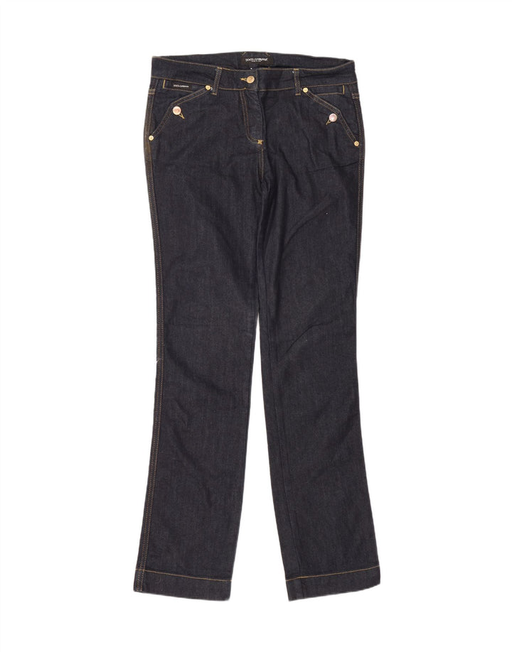 DOLCE & GABBANA Womens Straight Jeans IT 44 Medium W30 L33 Navy Blue Vintage Dolce & Gabbana and Second-Hand Dolce & Gabbana from Messina Hembry 
