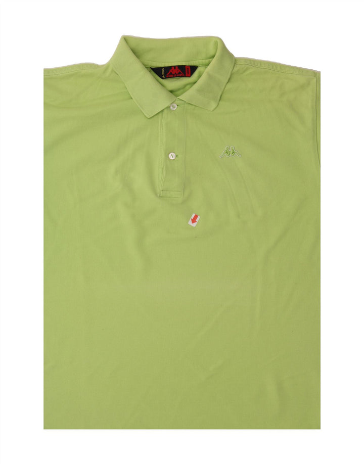 KAPPA Mens Polo Shirt Large Green Cotton Vintage Kappa and Second-Hand Kappa from Messina Hembry 