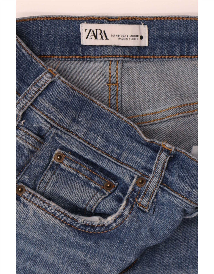 Zara Damen Straight Jeans EU 40 Medium W30 L27 Blau