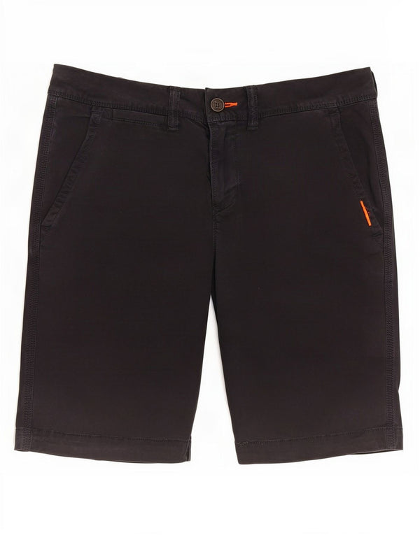 Superdry Mens Slim Fit Chino Shorts W30 Medium Black Cotton