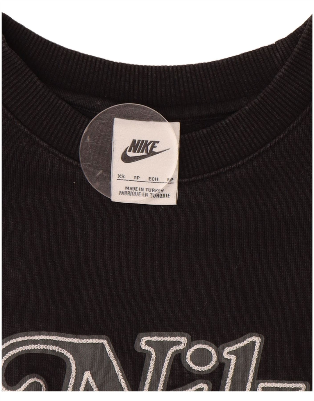 NIKE Mens Graphic Sweatshirt Jumper XS Black Cotton