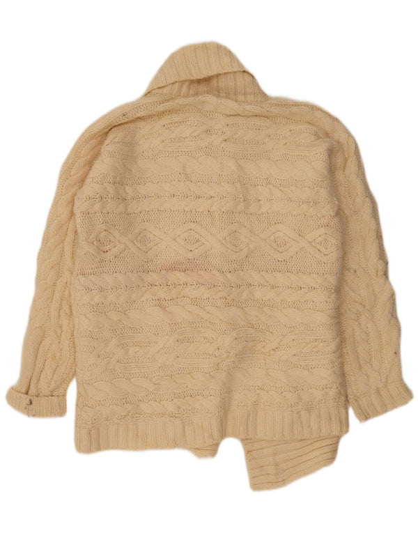 Vineyard Vines Womens Open Cardigan Sweater UK 16 Large Beige Acrylic