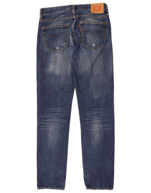 Levi's Boys 501 Distressed Straight Jeans 15-16 år W30 L32 Blue Cotton