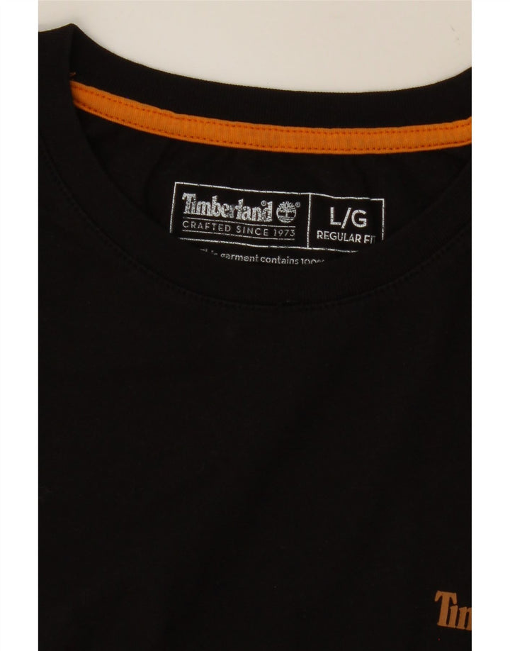 TIMBERLAND Mens Regular Fit T-Shirt Top Large Black