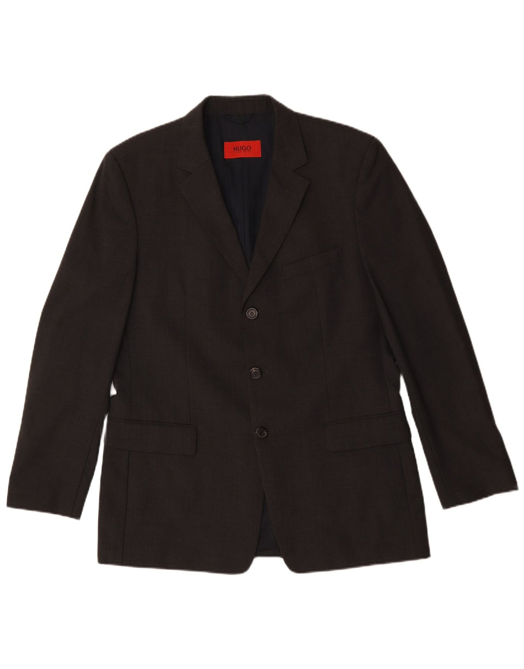 Jachetă pentru bărbați Hugo Boss cu 3 nasturi, UK 50, lână neagră mare