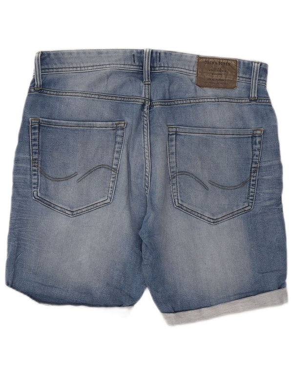 Jack & Jones Mens Regular Fit Denim Shorts Medium W32 Blue Cotton