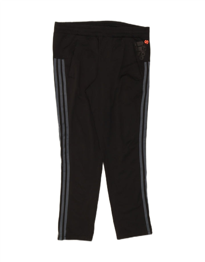 ADIDAS Mens Graphic Tracksuit Trousers UK 38/40 Medium  Black Polyester Vintage Adidas and Second-Hand Adidas from Messina Hembry 