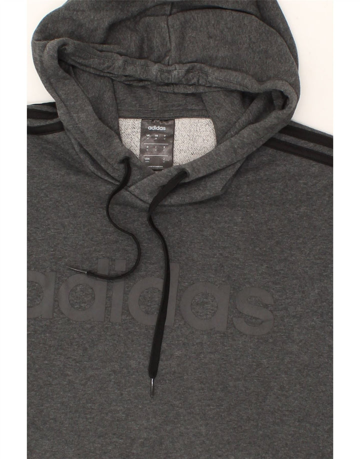 ADIDAS Mens Hoodie Jumper Medium Grey Cotton Vintage Adidas and Second-Hand Adidas from Messina Hembry 