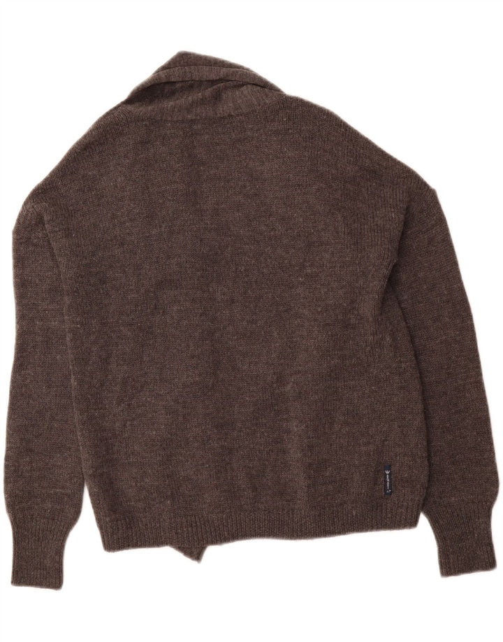 ARMANI Womens Open Cardigan Sweater UK 14 Medium Grey Wool Vintage Armani and Second-Hand Armani from Messina Hembry 