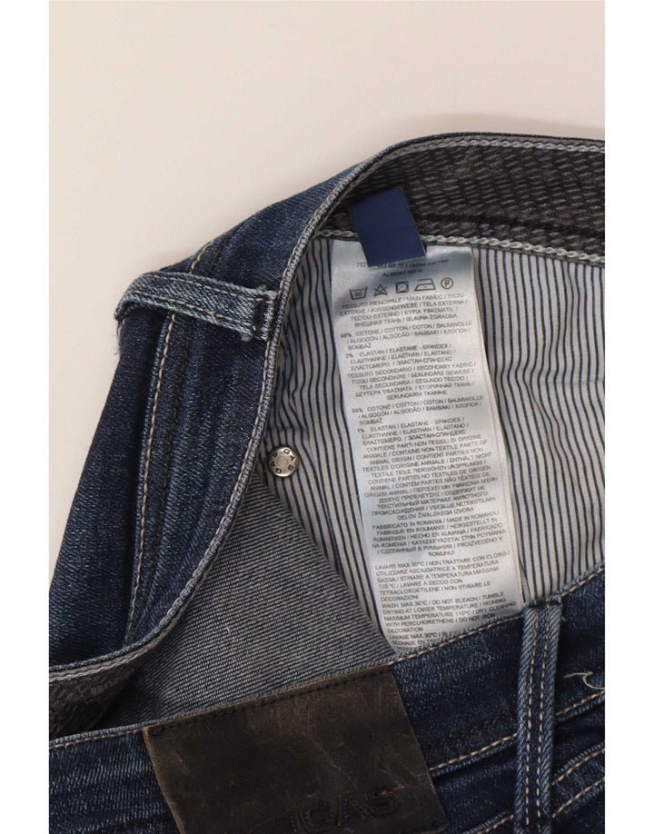 Gas Mens Albert Slim Jeans W32 L34 Blue Cotton