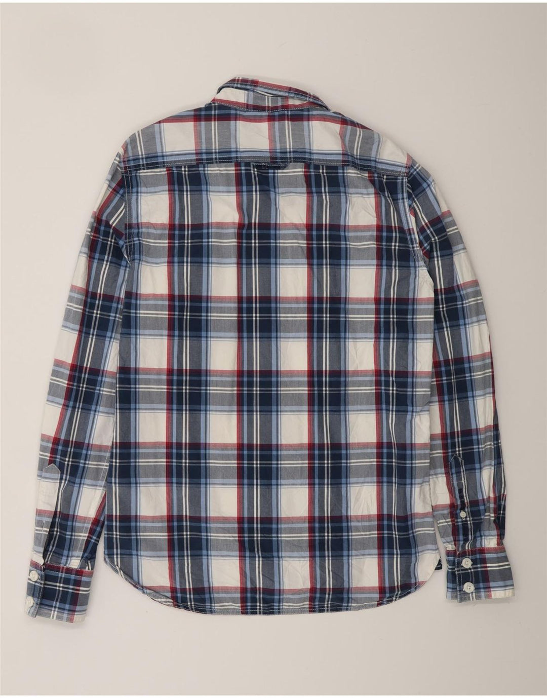 SUPERDRY Mens Shirt Large Navy Blue Check