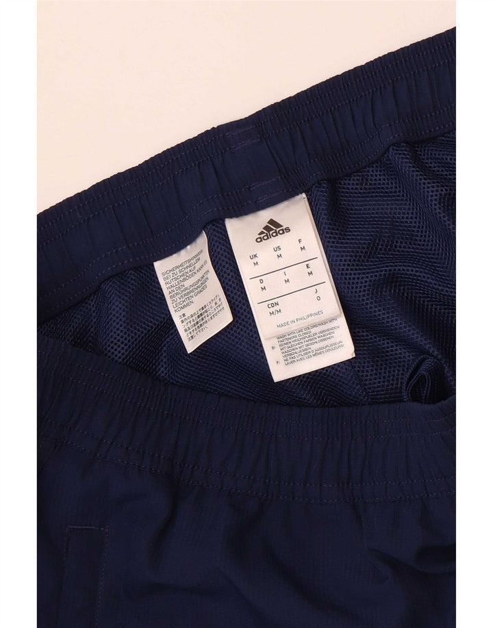 Adidas Mens Climalite Tracksuit Trousers Medium Navy Blue Polyester