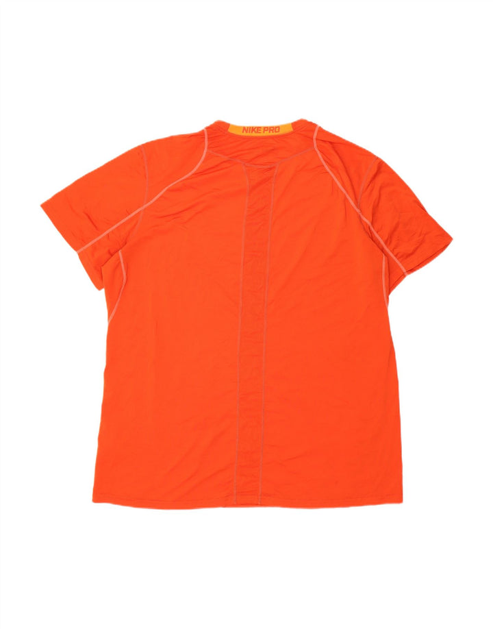 NIKE Mens Dri Fit T-Shirt Top 2XL Orange