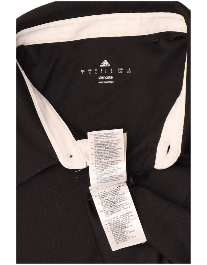 Adidas Mens Climalite Polo Shirt Large Black Polyester