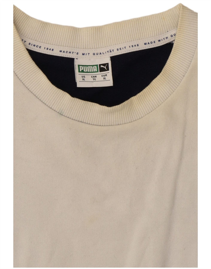 Puma Mens Sweatshirt Jumper XL Navy Blue Colourblock