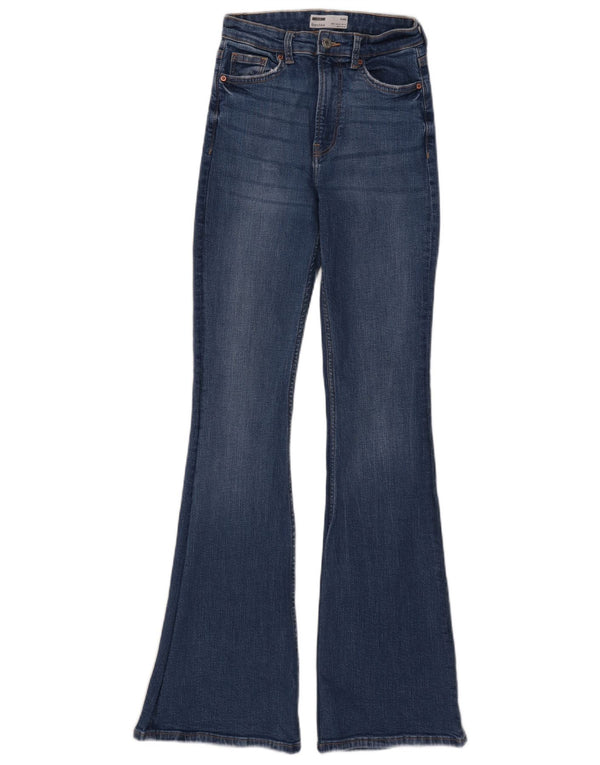 Bershka Damen Schlagjeans EU 34 XS W24 L32 Blau