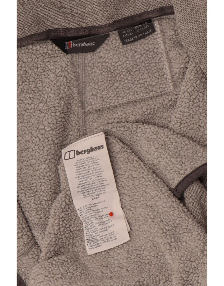Berghaus Mens Zip Neck Sweatshirt Jumper 2XL Grey Polyester