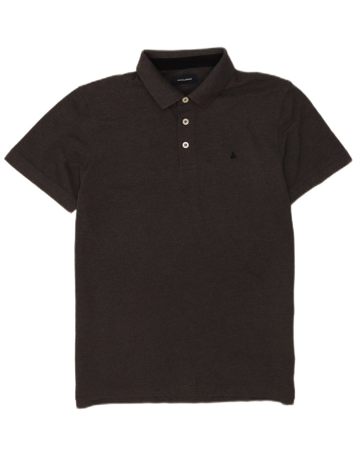 Jack & Jones Mens Polo Shirt Large Grey Cotton