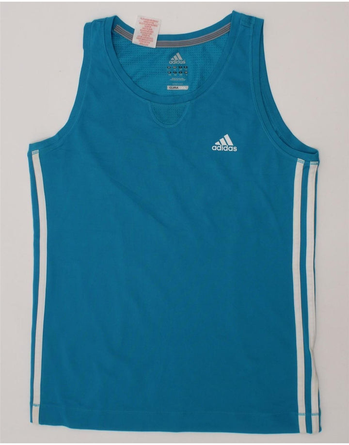 ADIDAS Boys Climacool Vest Top 15-16 Years Blue Polyester Vintage Adidas and Second-Hand Adidas from Messina Hembry 
