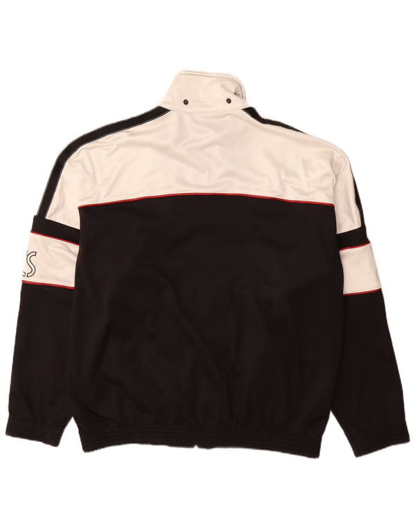 Asics Mens Graphic Tracksuit Top Jacket IT 50 Medium Black Colourblock