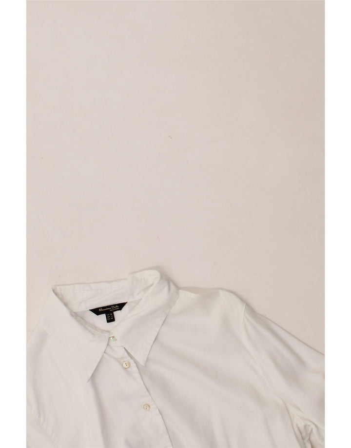 MASSIMO DUTTI Γυναικείο πουκάμισο EU 38 Small White Lyocell