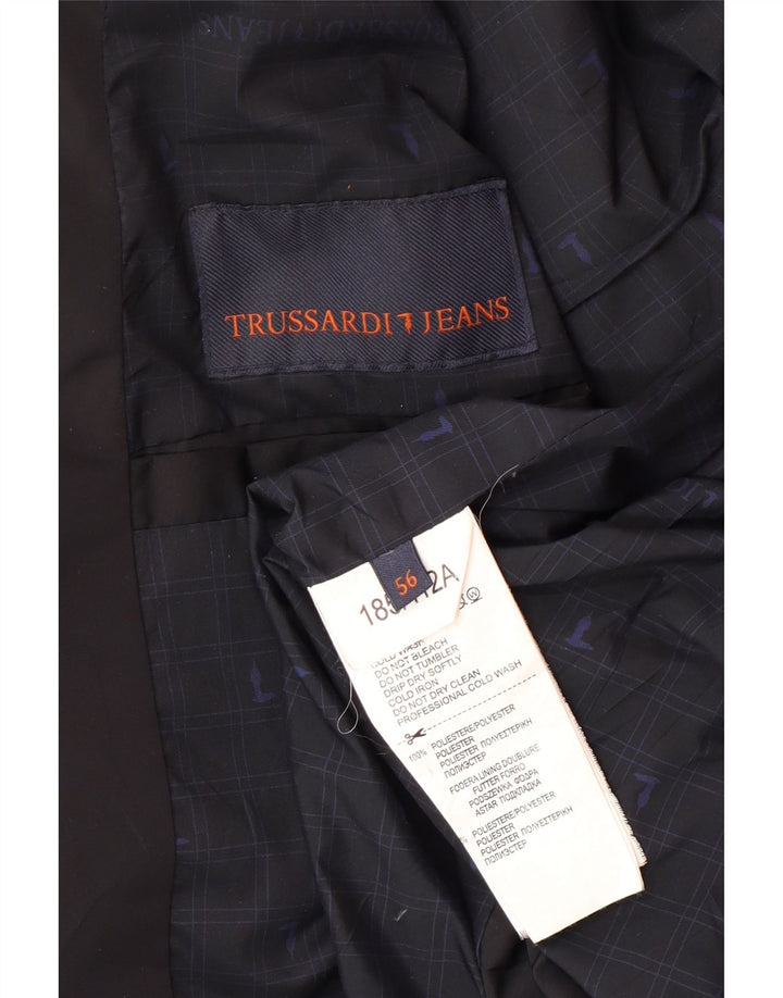 TRUSSARDI JEANS Polstret jakke til mænd IT 56 3XL Sort Polyester