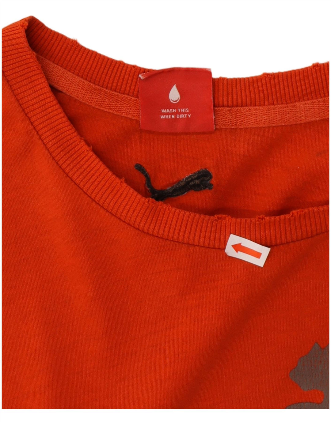 PUMA Mens Graphic T-Shirt Top 2XL Orange