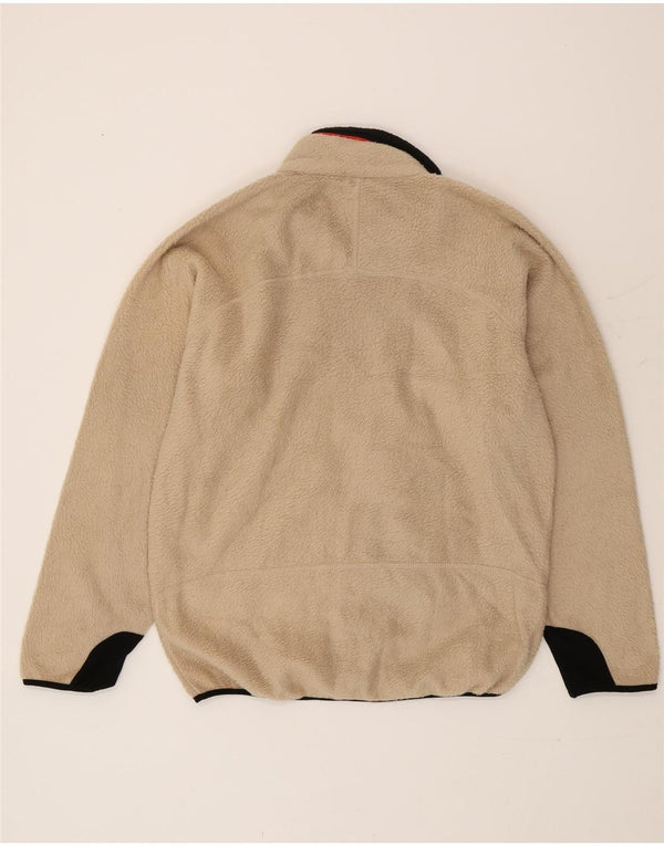 Fila Mens Fleece Jacket UK 40 Large Beige Colourblock Polyester