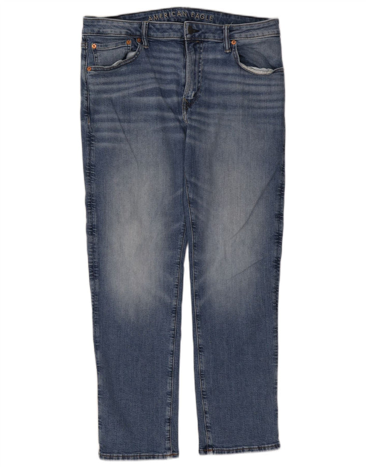 American Eagle Mens Airflex Slim Jeans W36 L30 Blue Cotton