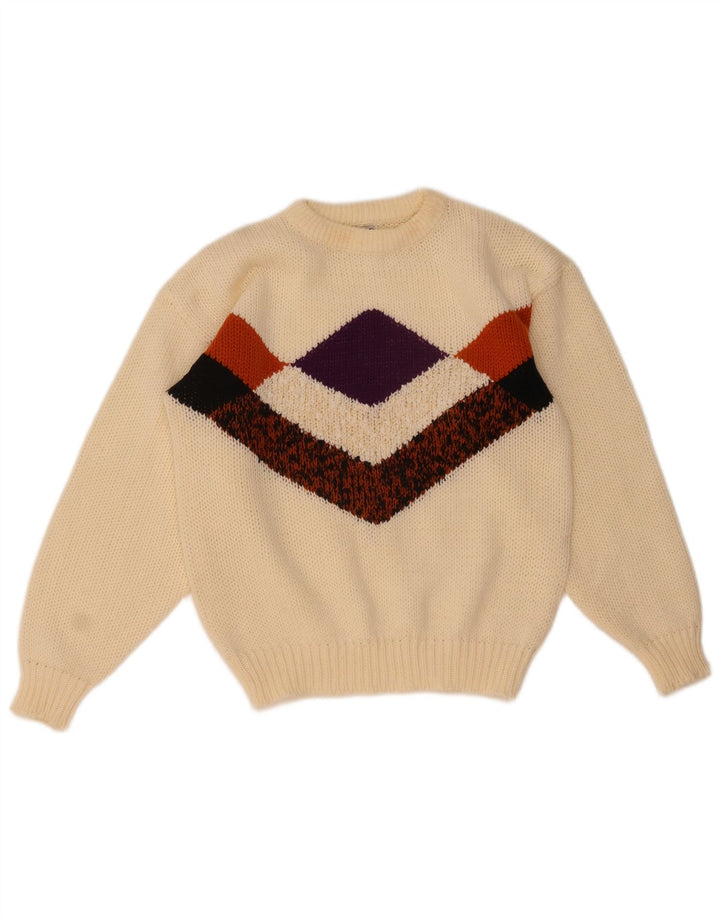 C&A Damen-Pullover mit Rundhalsausschnitt, EU 40, mittelgrau, Argyle/Diamant
