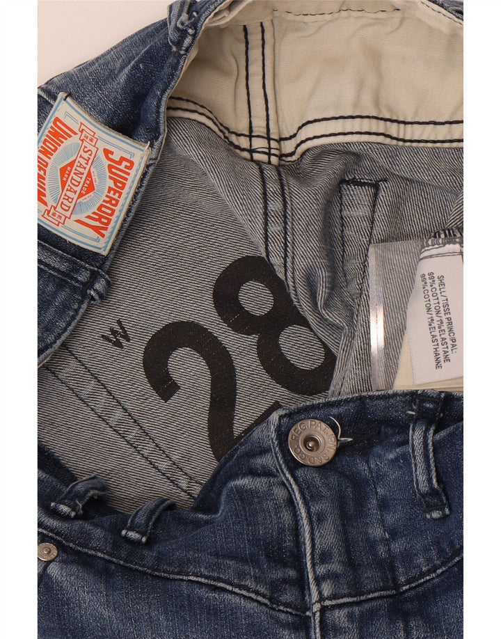 Superdry Mini-denimnederdel til kvinder W28 Medium Blue Bomuld